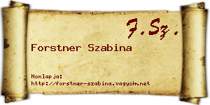 Forstner Szabina névjegykártya