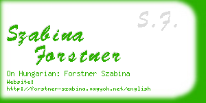 szabina forstner business card